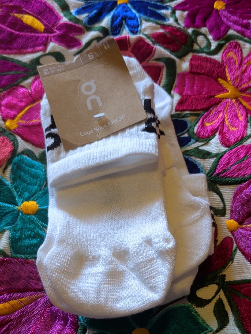 On Running White Logo sock Mid 3P - Picture 5 of 8